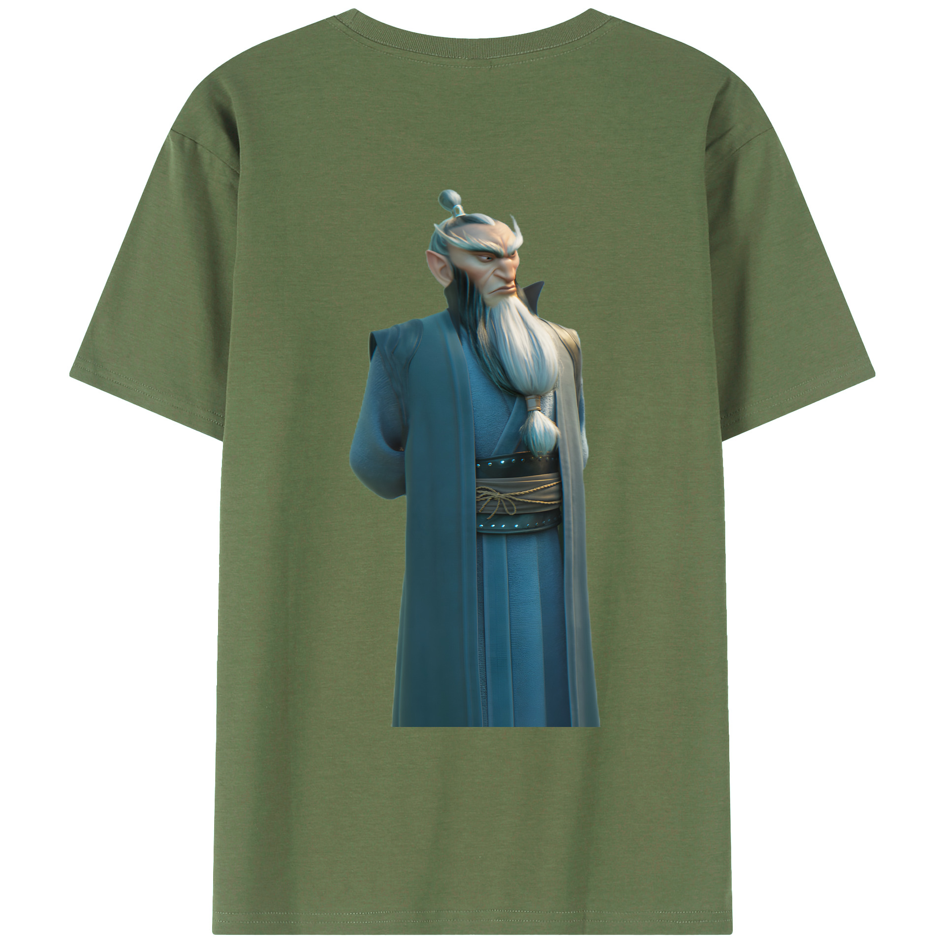 （画像用） Ne Zha 2 ナタ 魔童の大暴れ 綿100％ メンズ半袖Tシャツ（バックプリント） 通気性